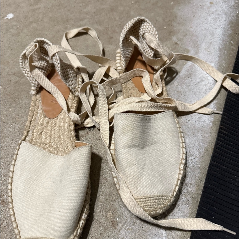 J. Crew Cream Espadrille Sandals